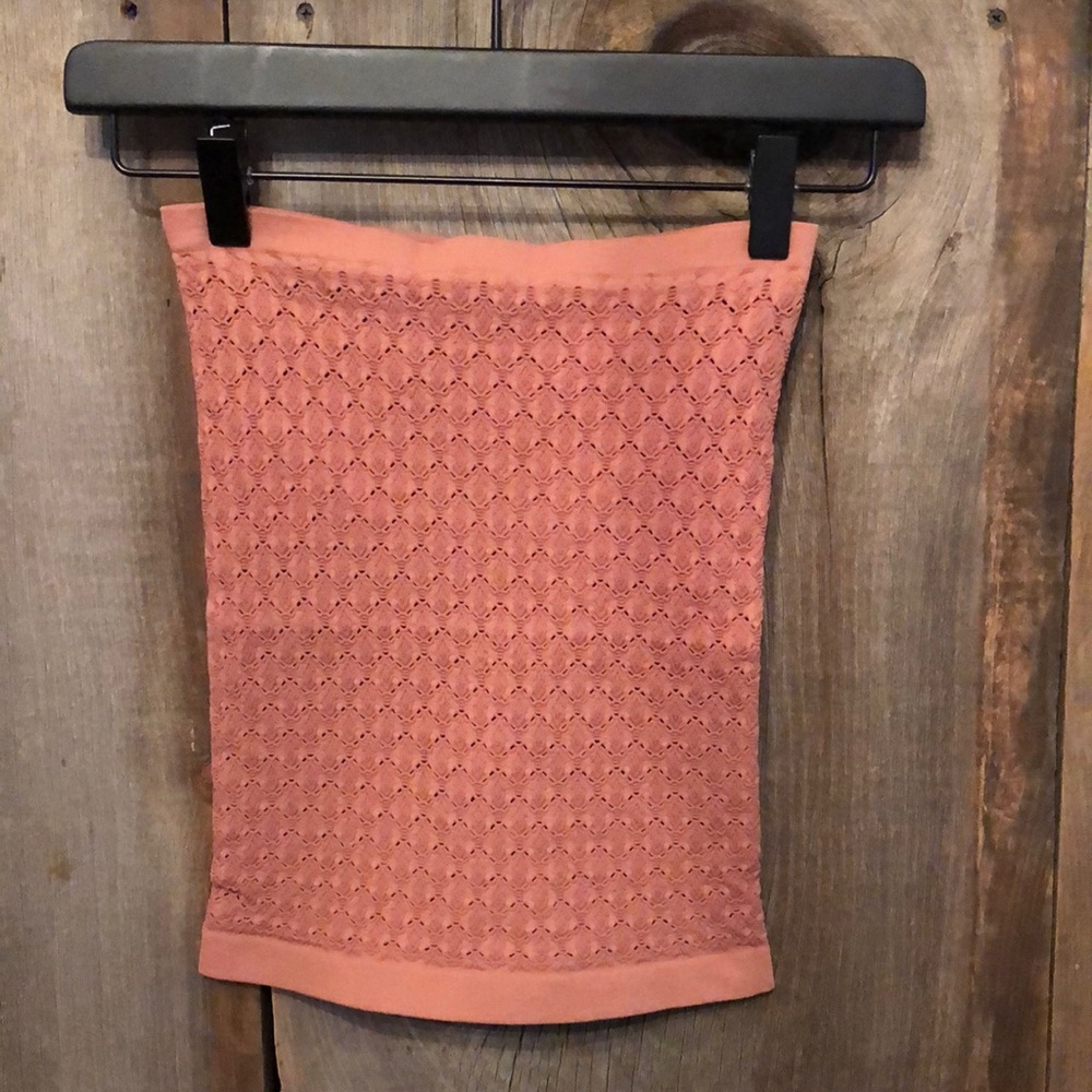 Free People Diamond Textured Seamless Tube Top in Pink Size XS/S